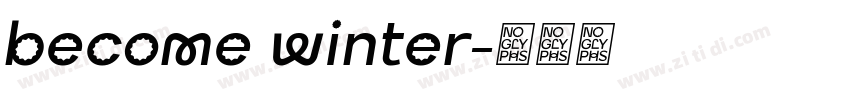 become winter字体转换